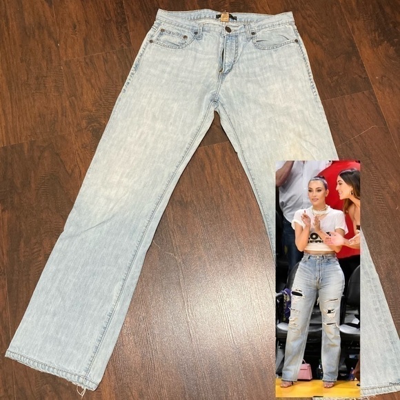 TATTU DENIM BY DESIGN lightly distressed Jeans boyfriend fit Size 32 GUC Y2K 90s - Picture 1 of 14
